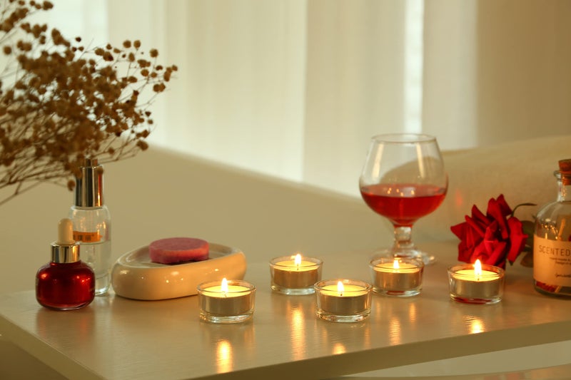 GOLDEAL 30 PCS Small Clear Glass Tealight Candle Holders,Tealight Holders Bulk Use for Weddings Parties Dinner,for 1.5" Tealight. as Well as Candle Mouldâ€¦ - Image 4